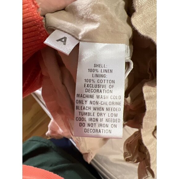 Loft Womens Linen Blend Dress Sz 4 Sleeveless Beige Romper Sequin Vacation - Picture 7 of 11